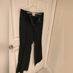Anthropologie Elevenses The Brighton Black Linen Blend Wide Legged Pants Size 8